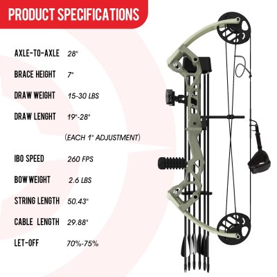 (Bild für) Sanlida Dragon X6 Jugend-Compoundbogen Package (28")