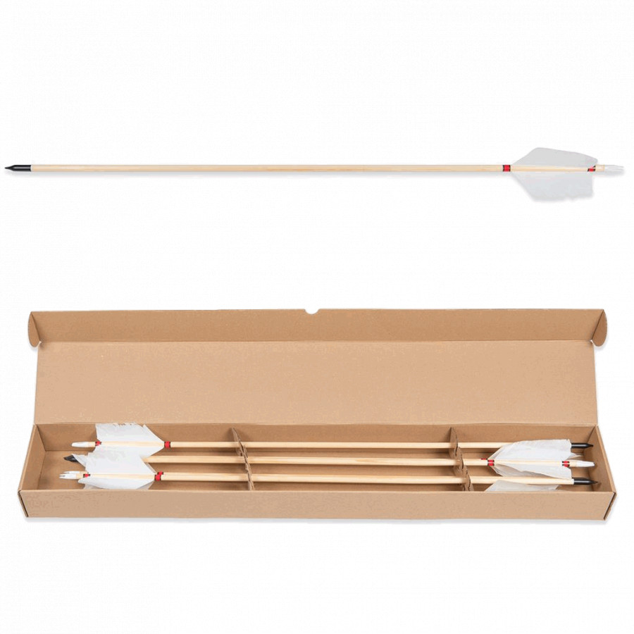 (Bild für) Buck Trail Flu-Flu Holzpfeil Fichte (6er Pack)