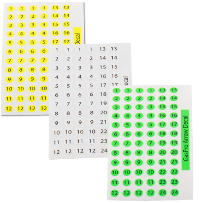 (image for) Gas Pro Arrow Number Decals