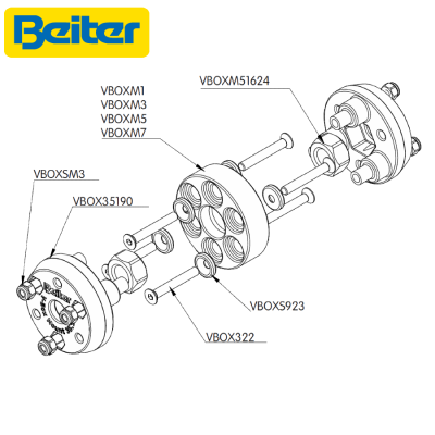 (Bild für) Beiter V-Box Dämpfer Kit (mit 4 Membranen)