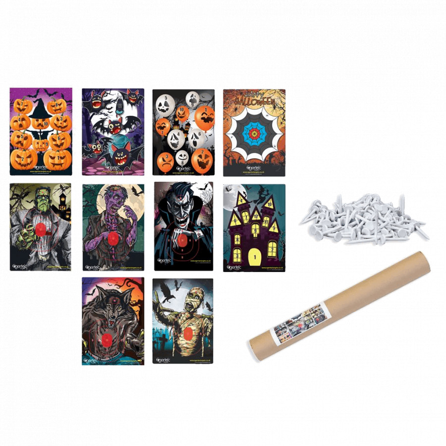 (image for) Egertec Halloween Target Faces (set of 10) incl. 50 Face Pins