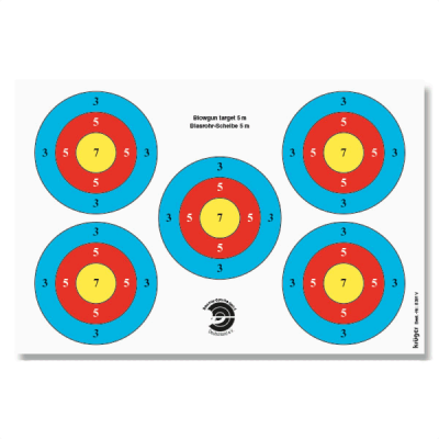 (image for) Krüger Blowpipe Target Face 5m BSVD