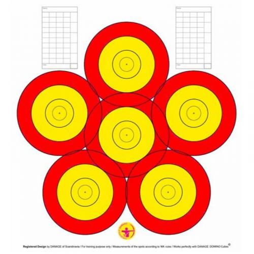 Danage 6-Spot Training Target Face with Scoreboard