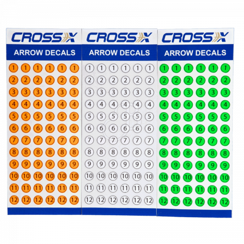 Cross-X Nummern-Aufkleber für Pfeile