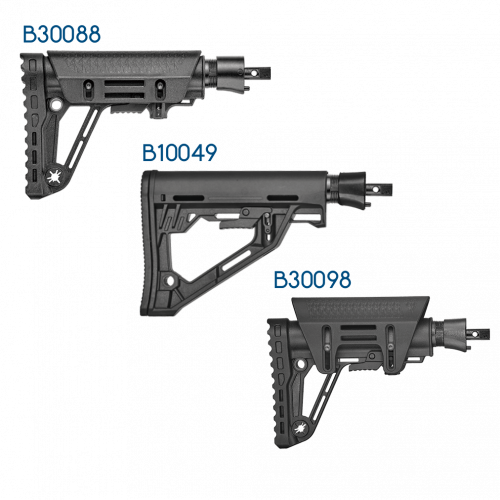 EK Archery Butt Stock with Buffer Tube for Revo 7, Siege, R9/RX/Adder
